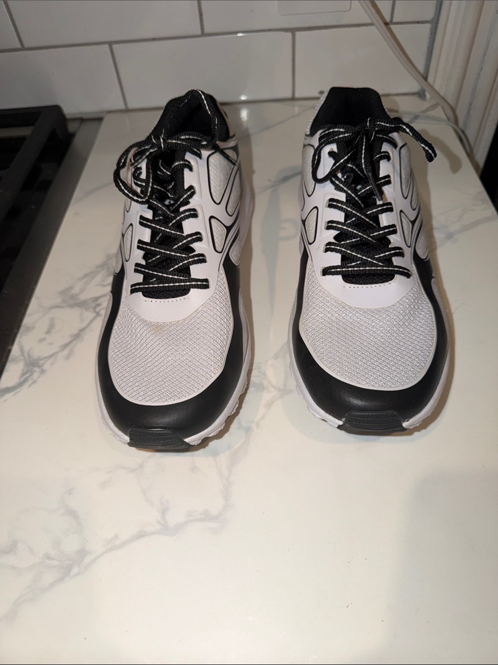 RBX Men's Lightweight Black and White Athletic Sneakers